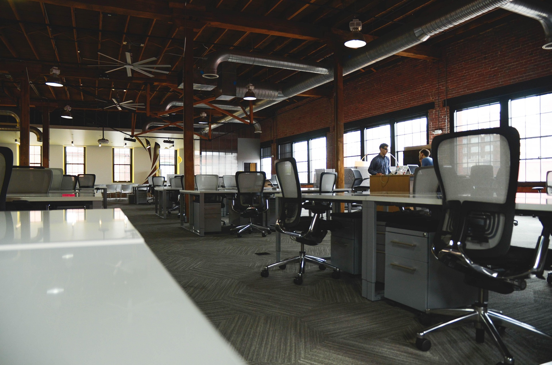 Open-plan coworking space